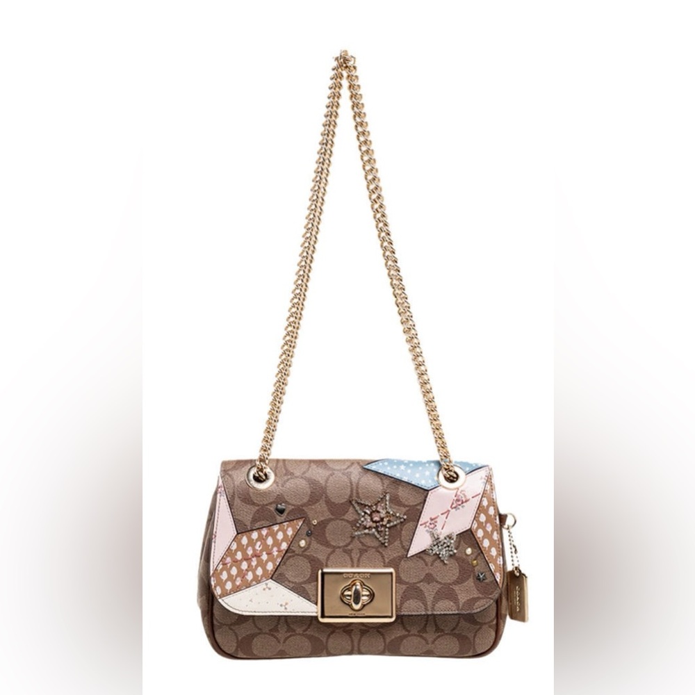 Coach Cassidy Crossbody in Signature Canvas with Star Patchwork NWT - Picture 8 of 16